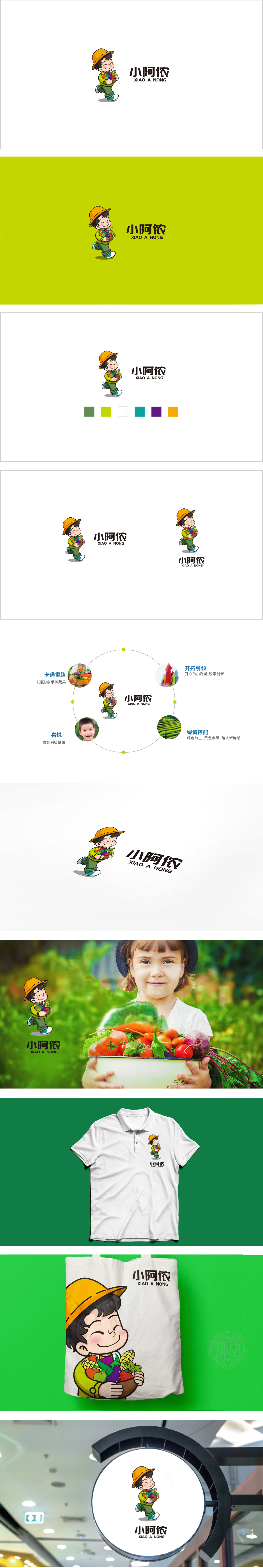 小阿侬 生鲜农产品 LOGO设计