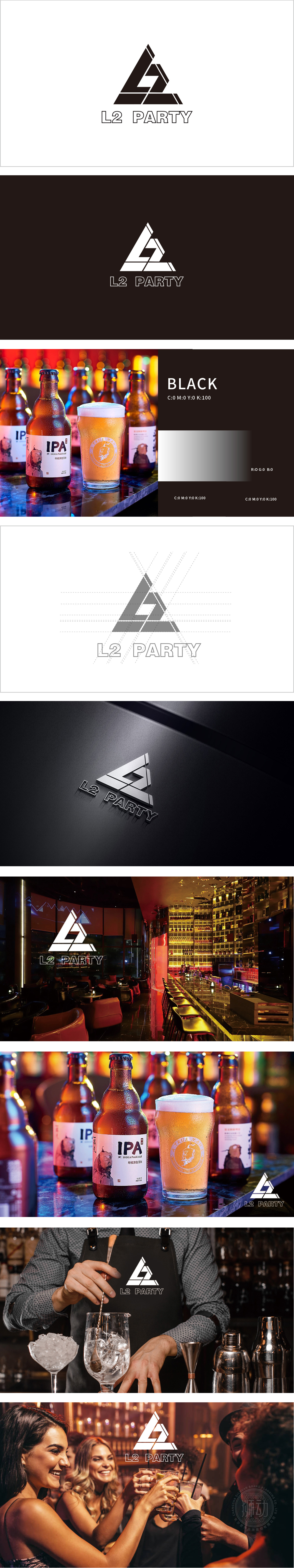 L2 party 休闲娱乐生活服务LOGO设计