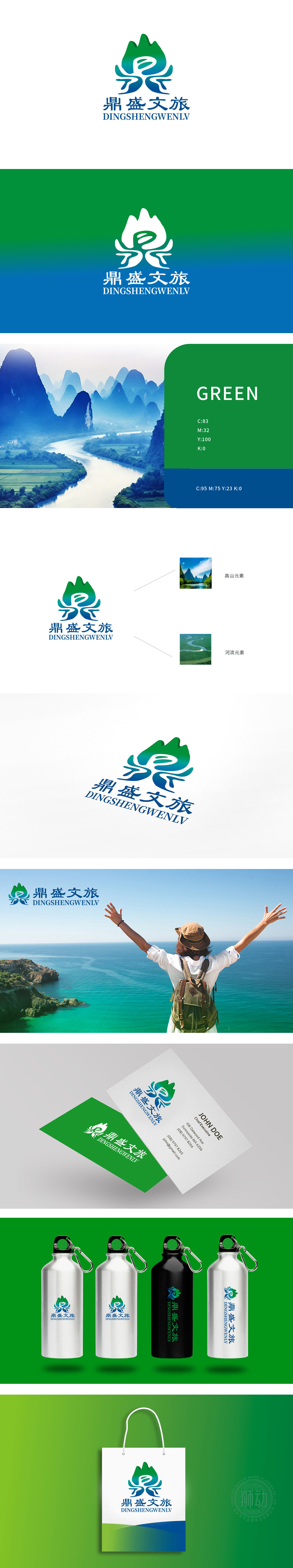 鼎盛文旅 旅游服务 LOGO设计