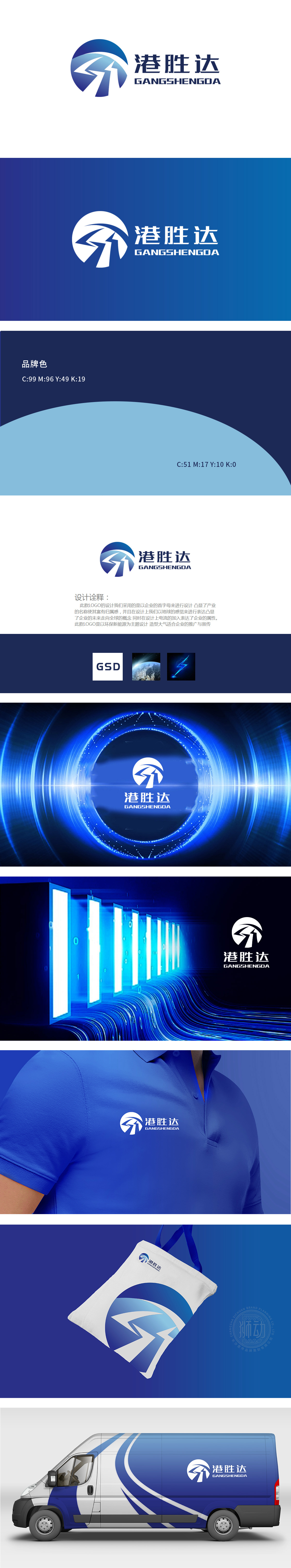 港胜达 车船航空器制造 LOGO设计