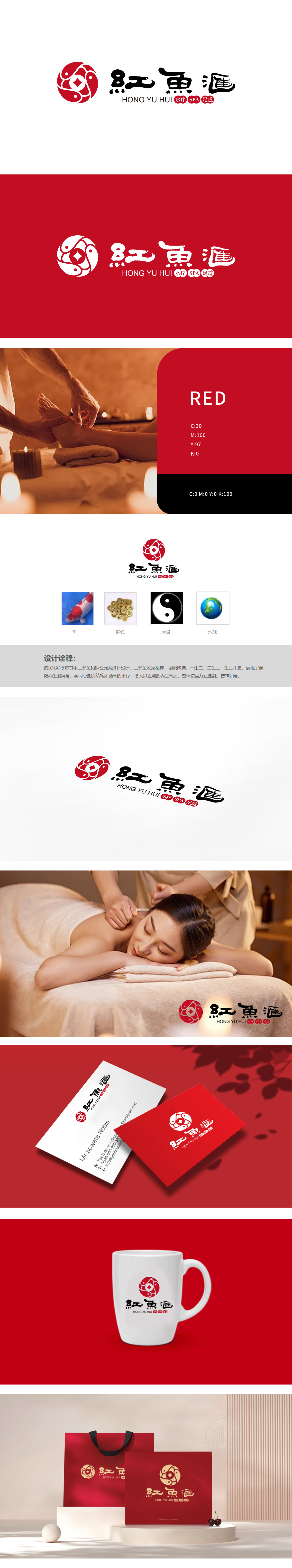 红渔水汇 保健品 LOGO设计