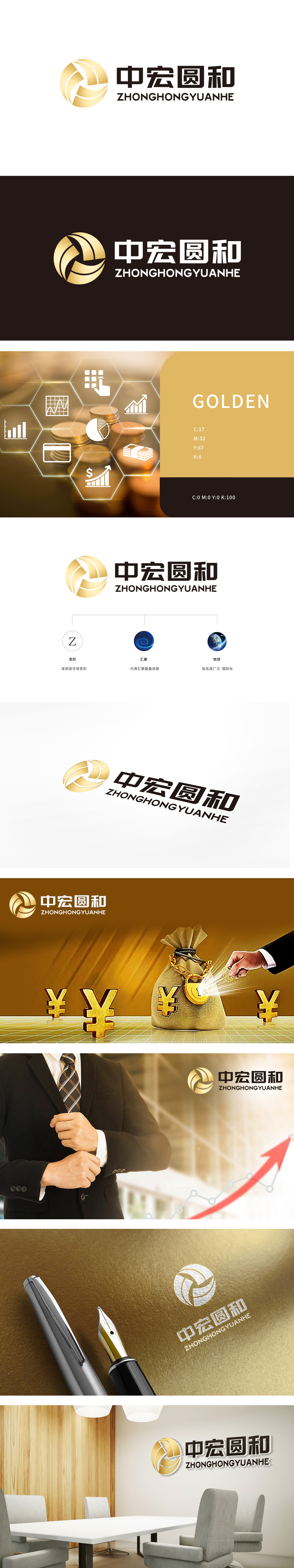 中宏圆和 金融财务 LOGO设计