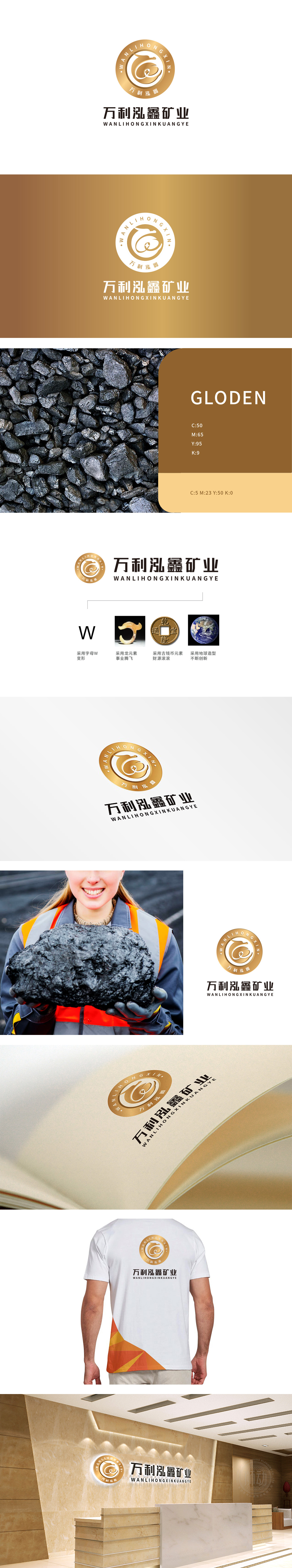 万利泓鑫 化工/能源 LOGO设计