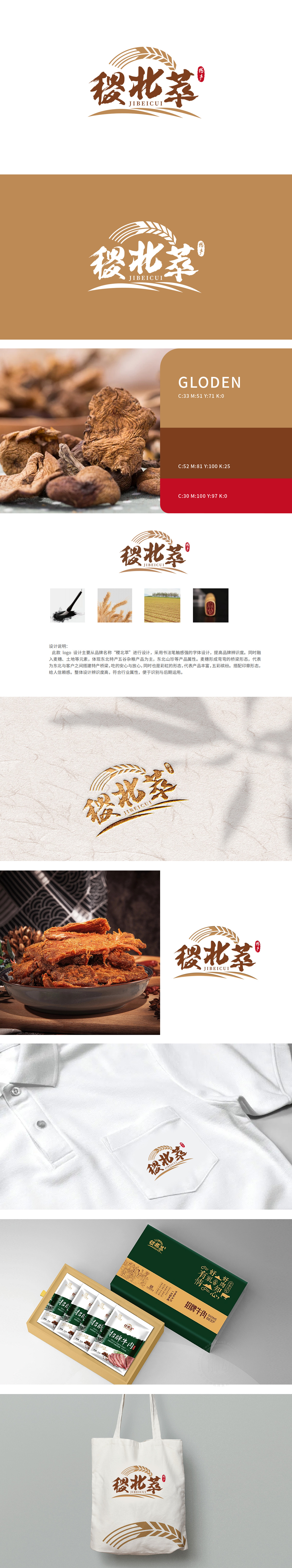 稷北萃 农牧渔业 LOGO设计