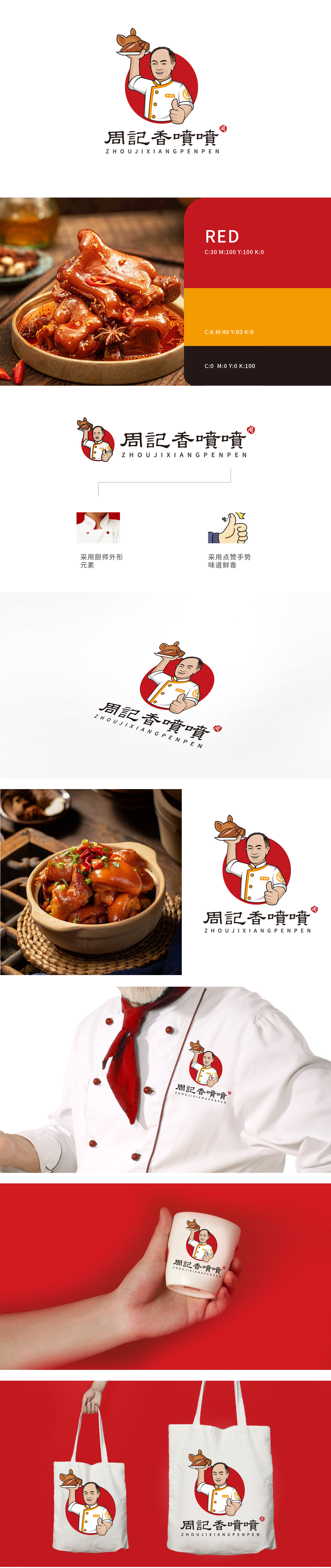 周记香喷喷 餐饮 吉祥物设计