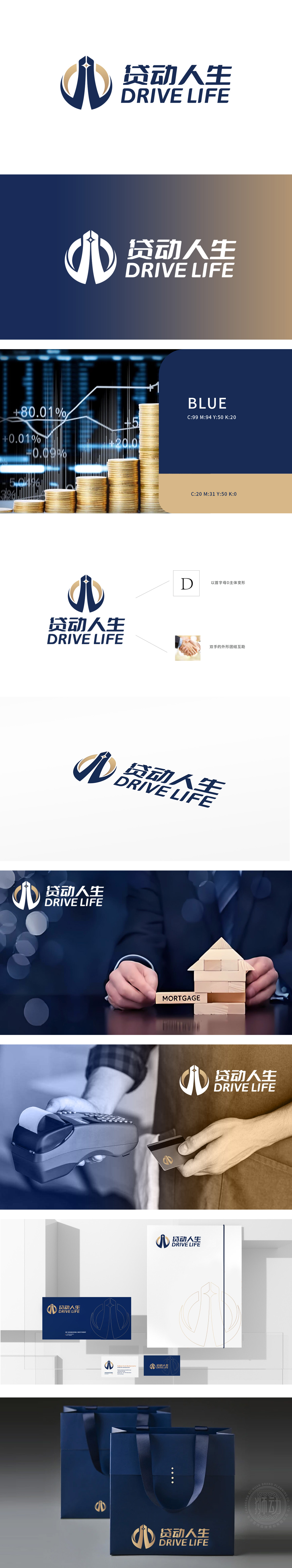 贷动人生 金融财务 LOGO设计