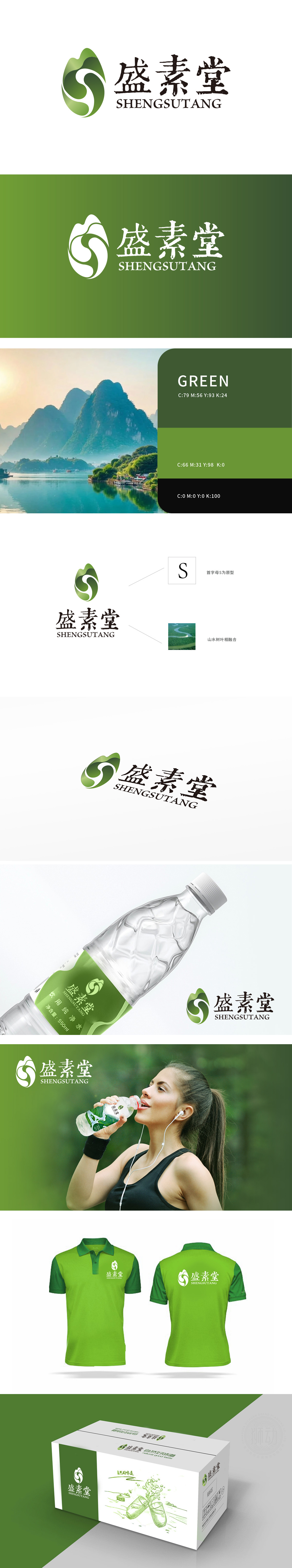 盛素堂 保健品 LOGO设计