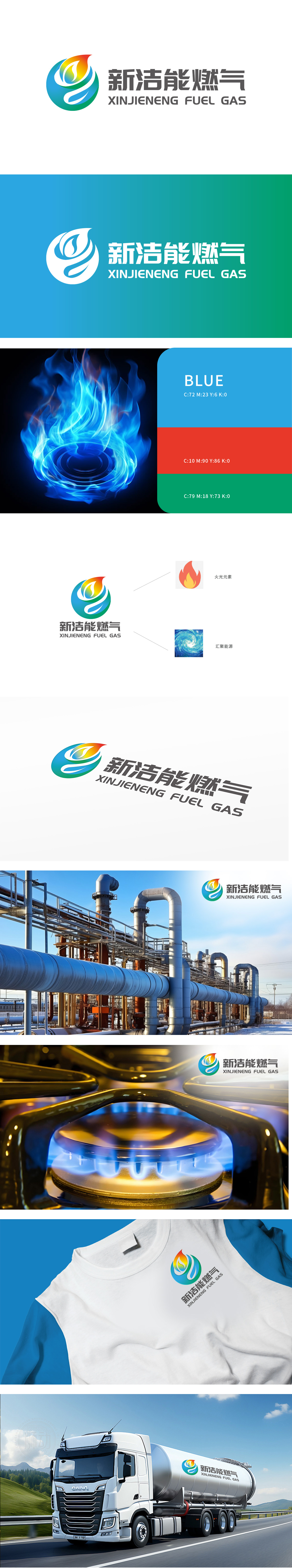 新洁能燃气 化工/能源 LOGO设计