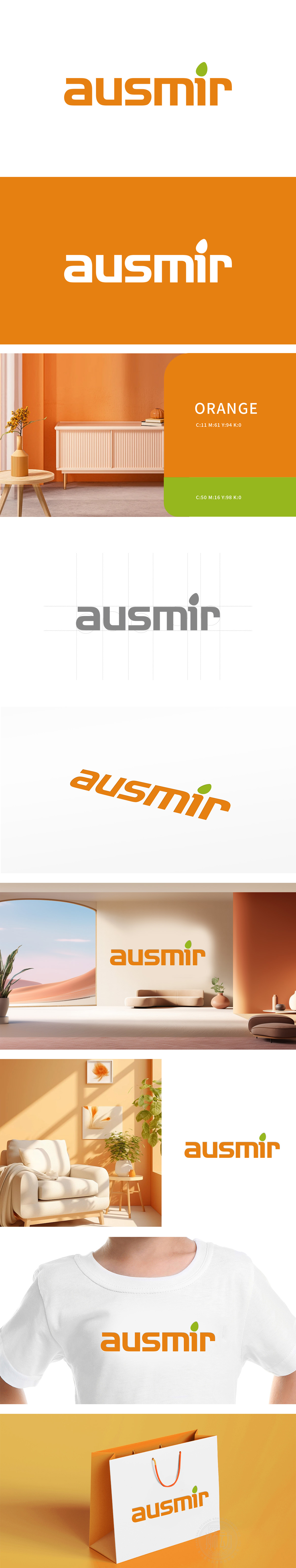 ausmir 家居装饰 LOGO设计