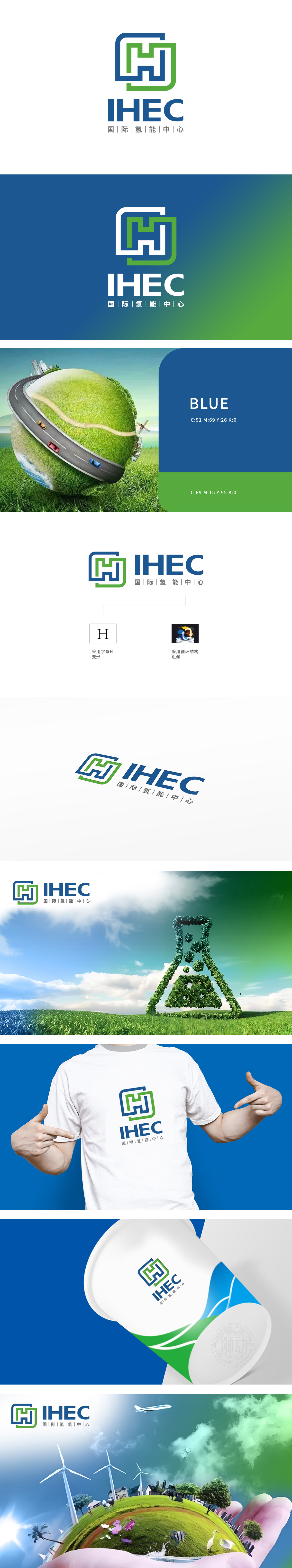国际氢能中心 化工/能源 LOGO设计