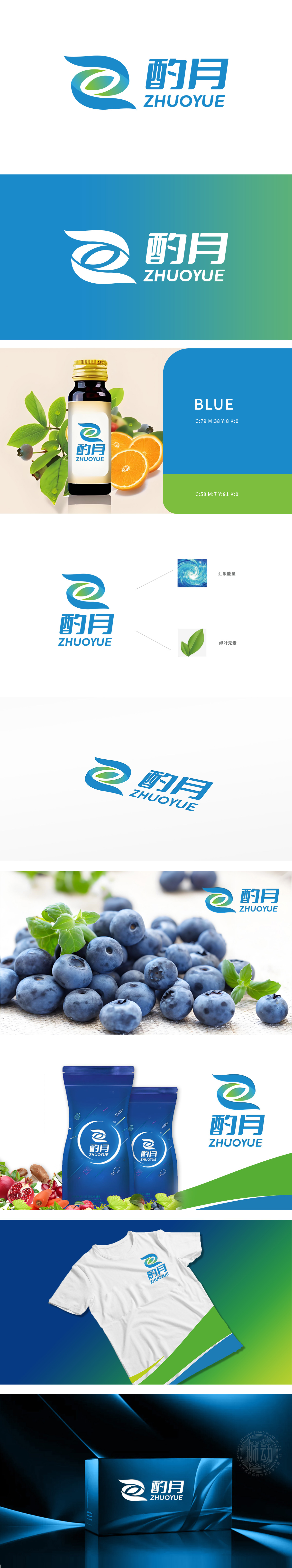 酌月 保健品 LOGO设计