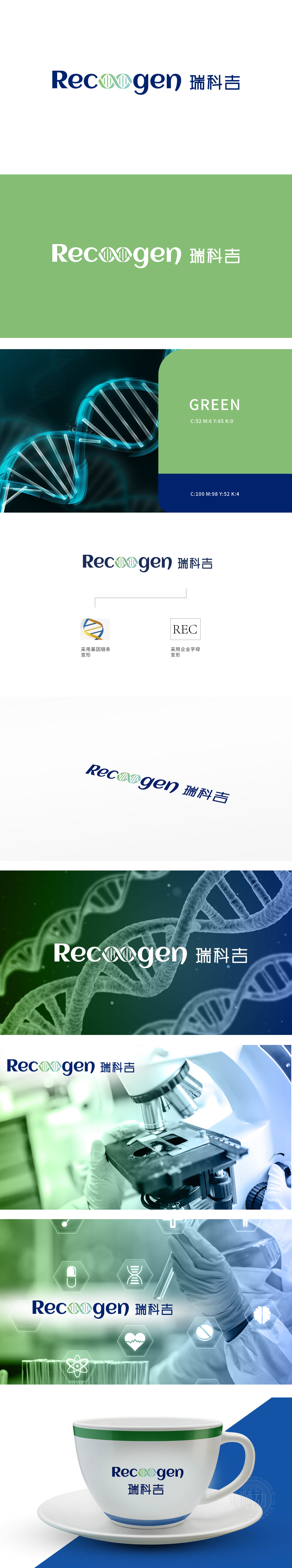 瑞科吉 医疗服务 LOGO设计