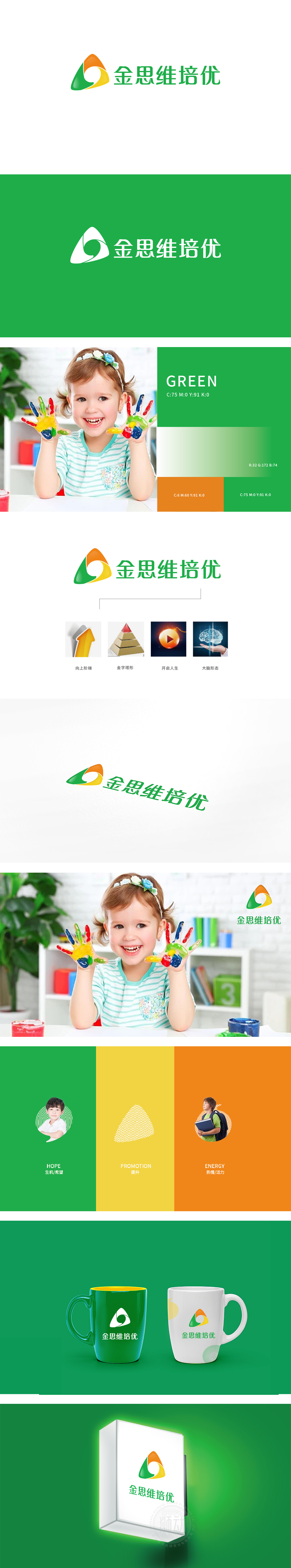 金思维培优教育/培训 LOGO设计