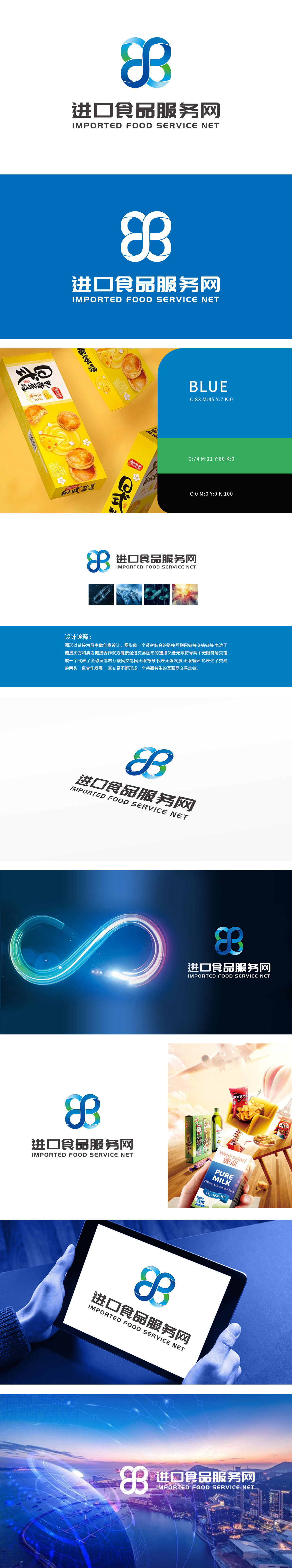 进口食品服务网 食品/饮品 LOGO设计