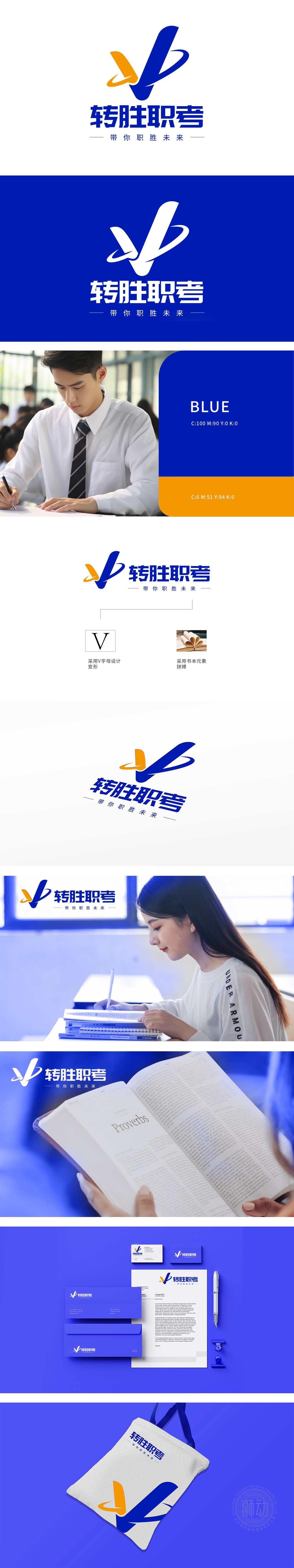 转胜职考 教育/培训 LOGO设计