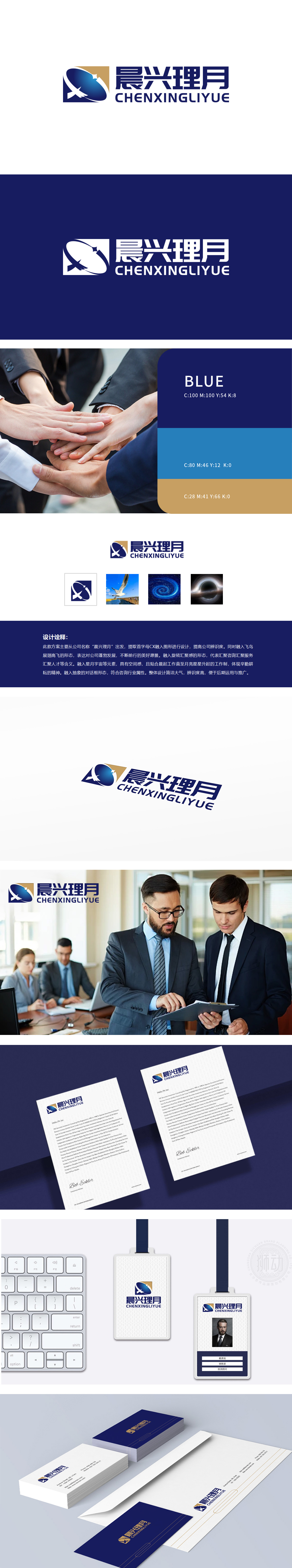 晨兴理月 商业咨询 LOGO设计