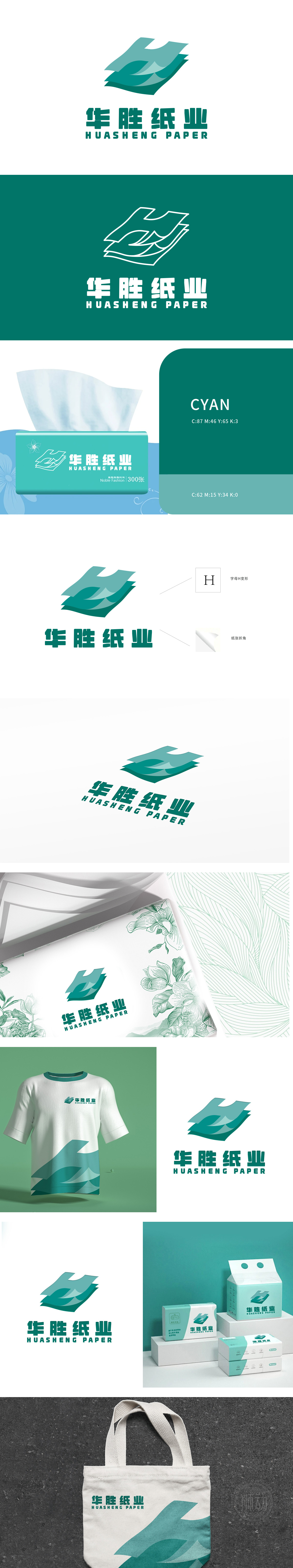 华胜纸业 办公器具 LOGO设计