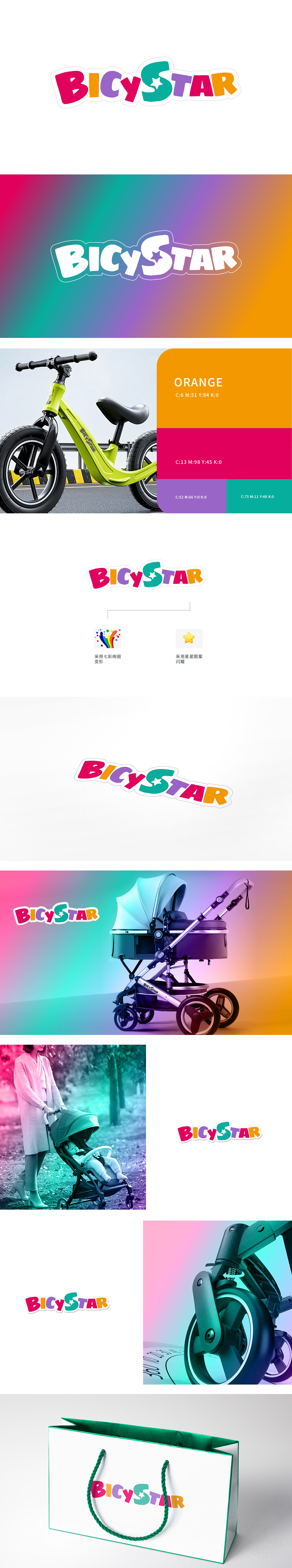 bicystar 服装/鞋帽/配饰 LOGO设计