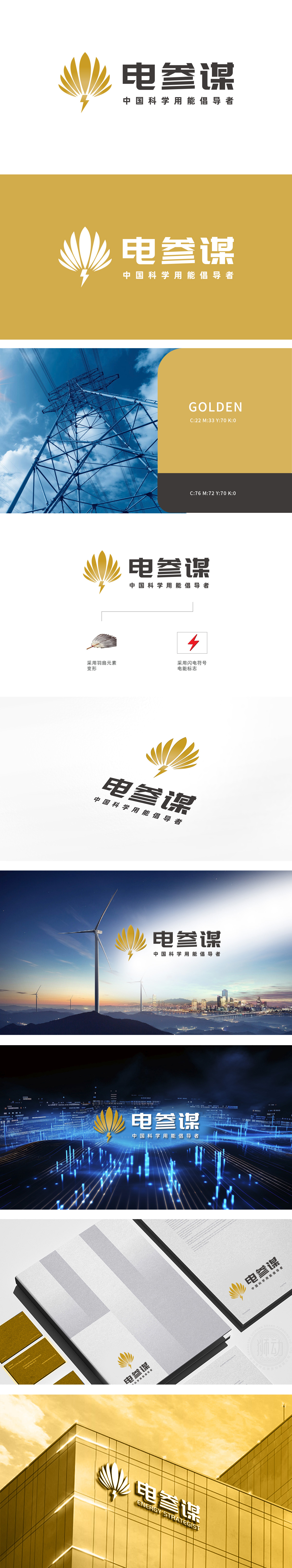 电参谋 化工/能源 LOGO设计