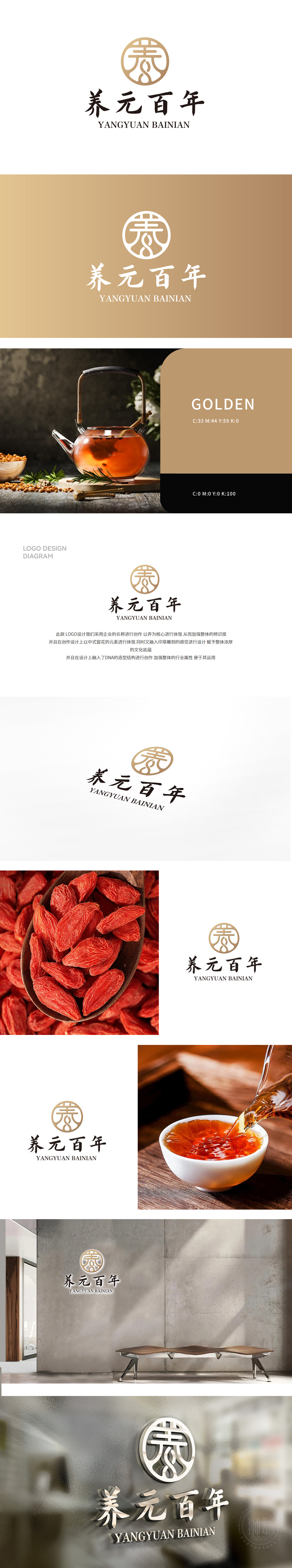 养元百年 保健品 LOGO设计