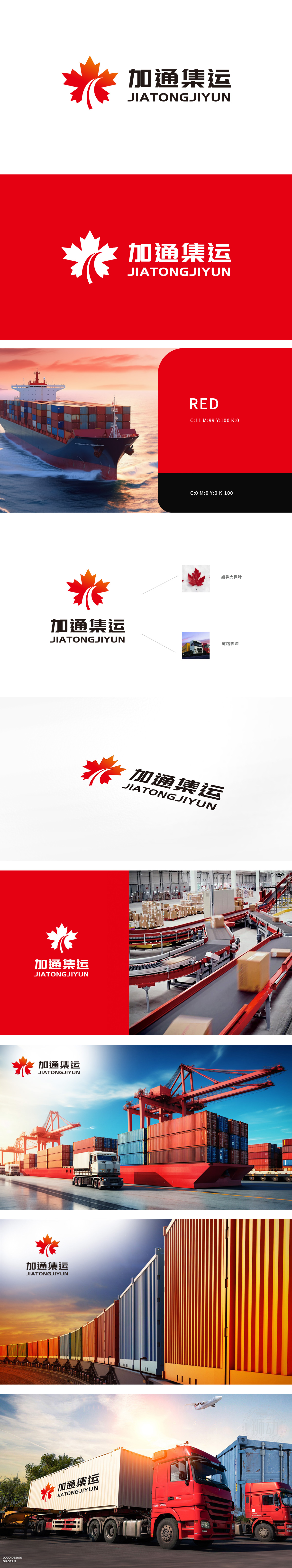 加通集运 物流/快递 LOGO设计