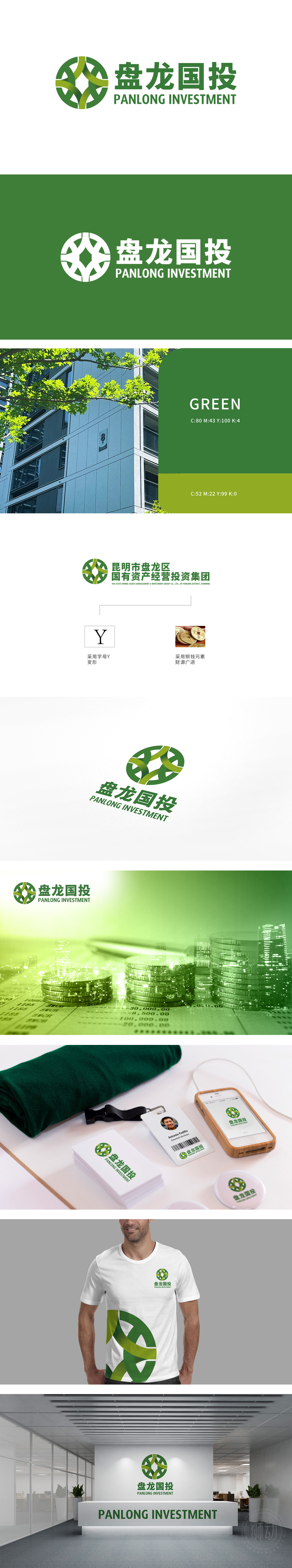 盘龙国投国有资产经营投资 金融财务 LOGO设计