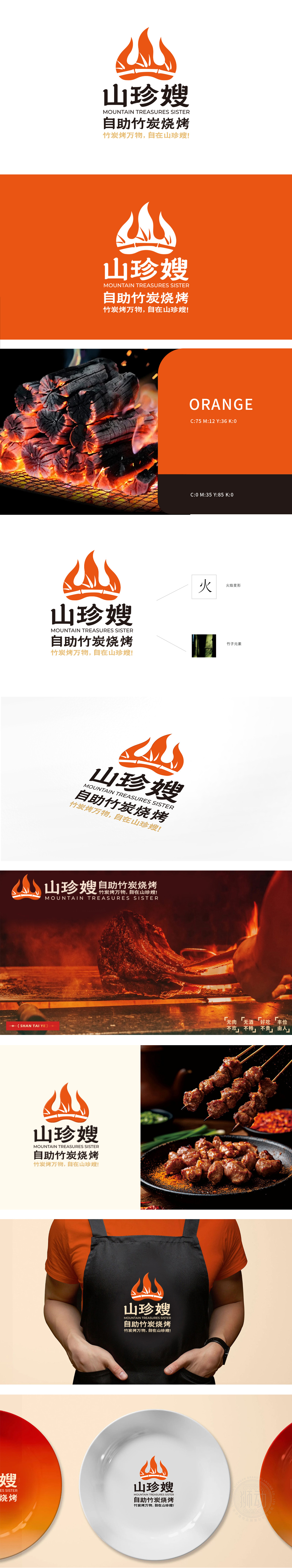 山珍嫂 餐饮 LOGO设计