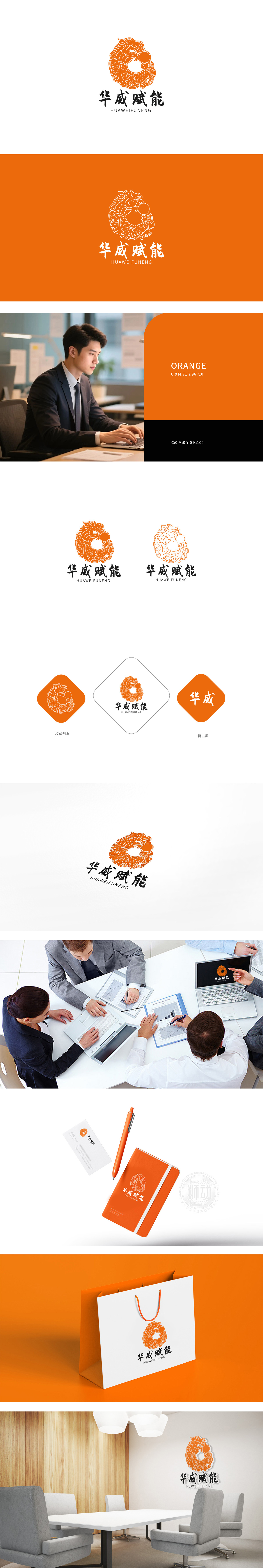 华威赋能商业咨询LOGO设计