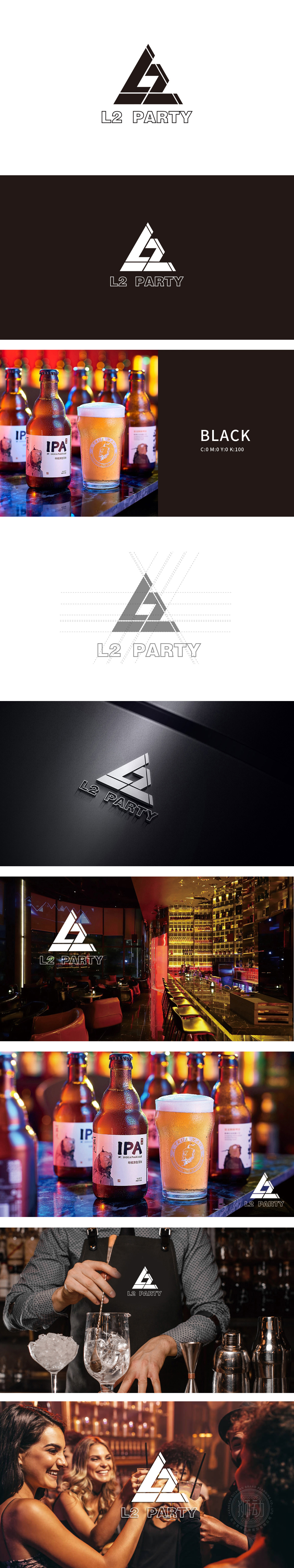 L2 party 休闲娱乐生活服务LOGO设计