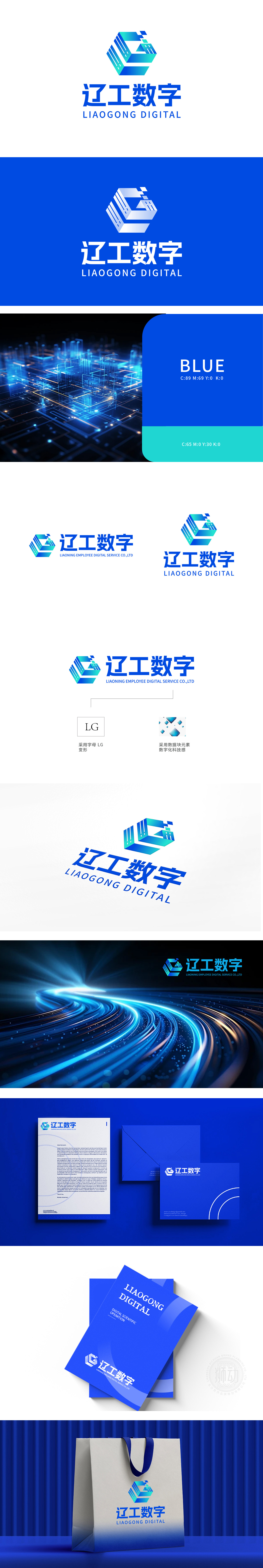 辽工数字 互联网 LOGO设计