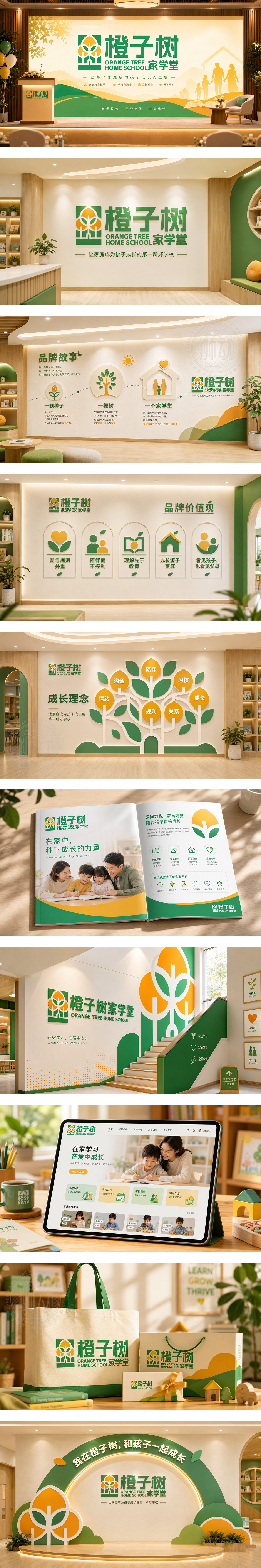 橙子树家学堂启蒙启智家园共育快乐成长