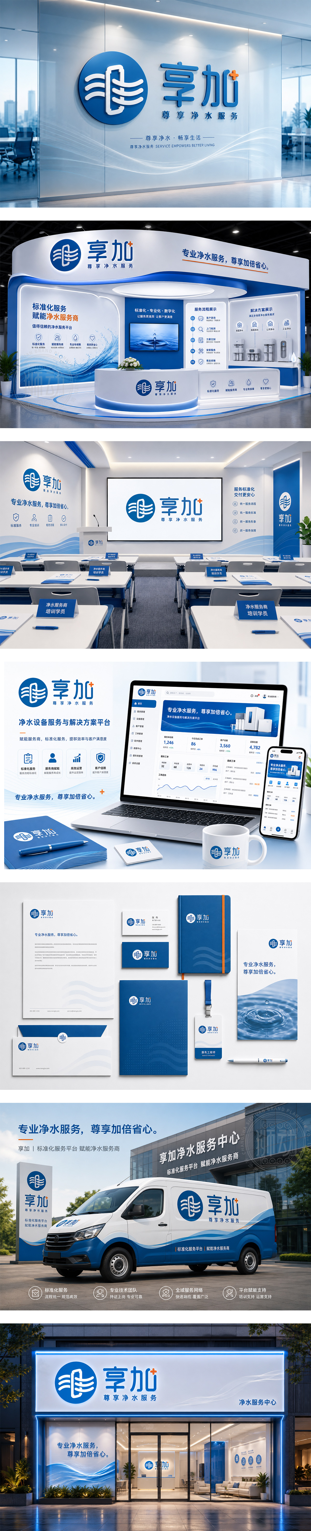 享加净水健康饮水过滤设备全屋净水服务LOGO商标设计