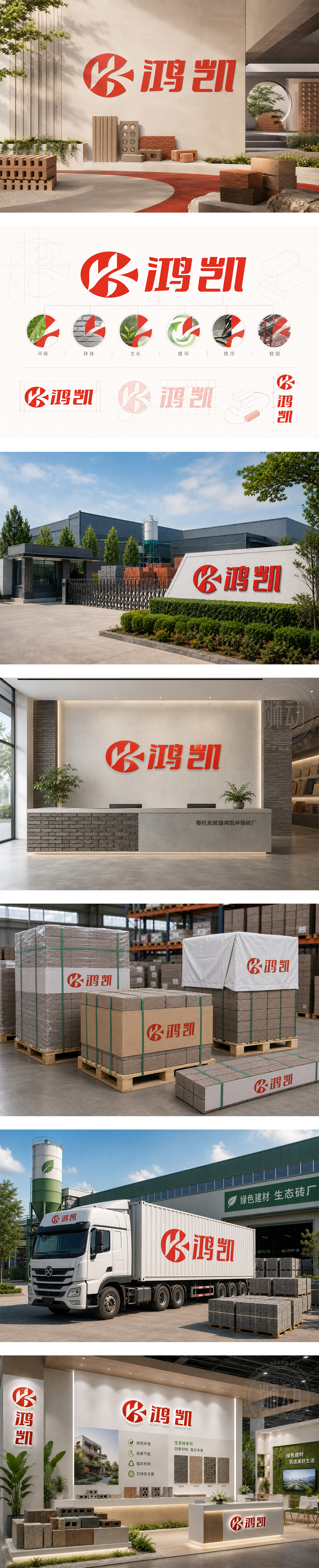 鸿凯环保建材绿色砖材新型墙体材料建筑材料制造循环经济低碳建材