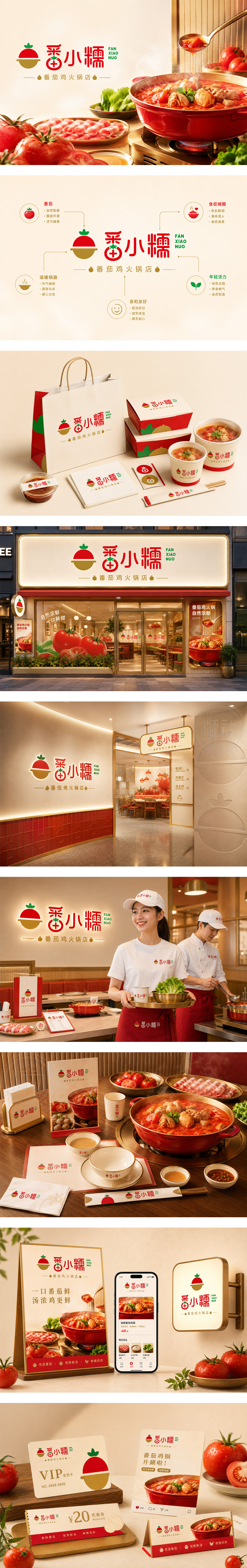 番小糯番茄鸡火锅鲜熬汤底快餐化高颜值社交餐饮养生特色小火锅