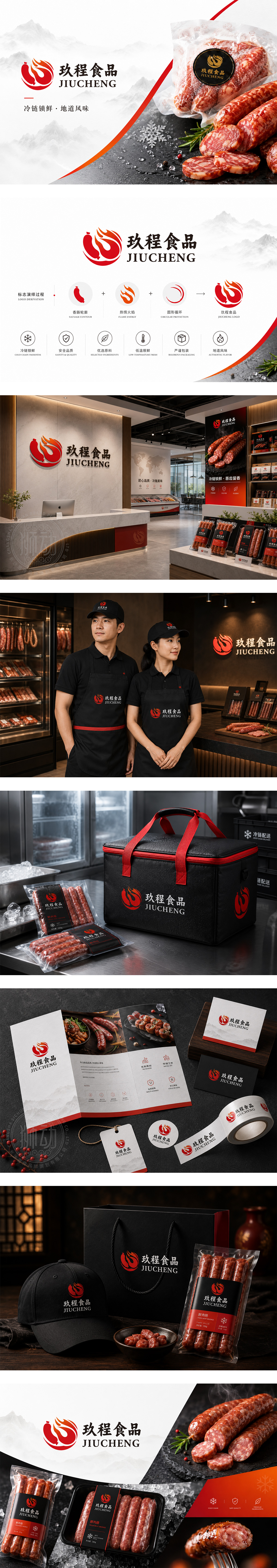 玖程食品川味腊肠冷链锁鲜冷鲜配送肉制品品牌食品科技低温肉制品餐饮供应链