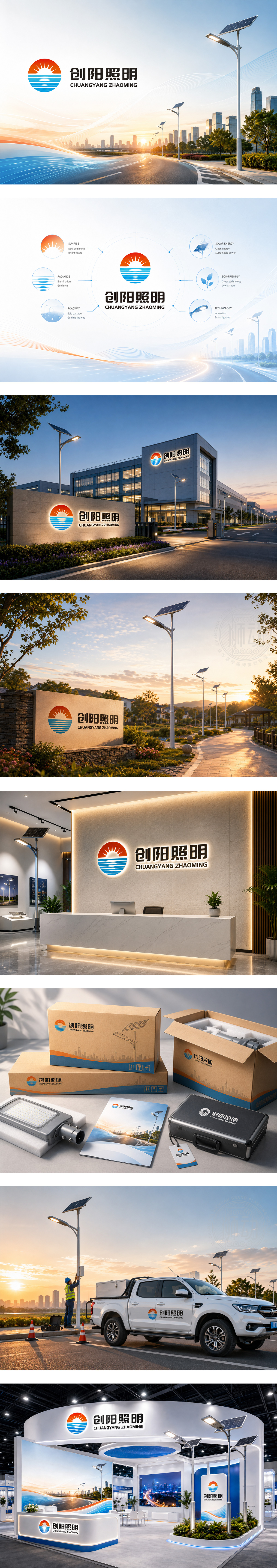 创阳照明户外照明太阳能路灯新能源智慧照明城市亮化与道路照明工程装备品牌