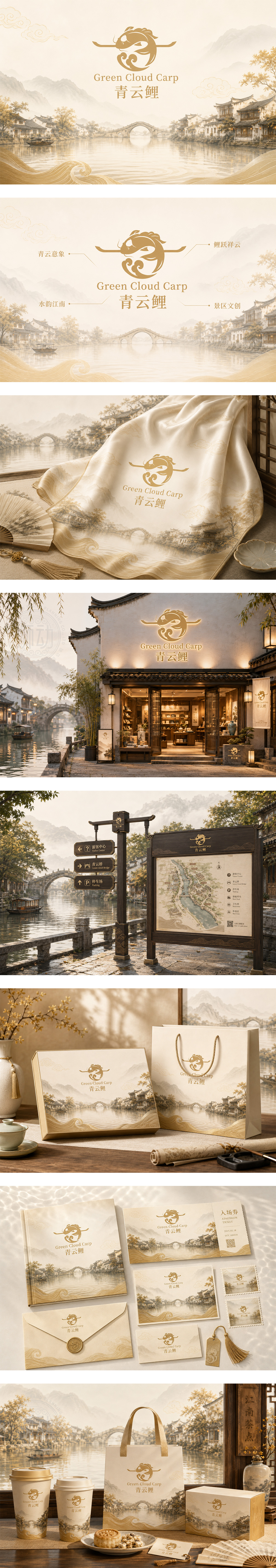 青云鲤文旅IP鲤鱼文旅景区文创地域文化IP江南水乡文创品牌